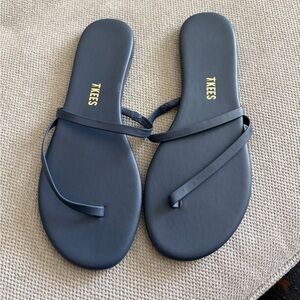 TKEES Navy Blue Sandals size 7